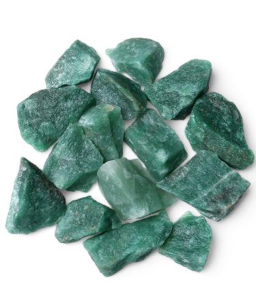 XIANNVXI Green Aventurine Crystals Natural Raw Crystal Rocks Rough Stones 1" Bulk Reiki Healing Gemstones Tumbling Cabbing Fountain Rocks 0.45lb Green - Aventurine
