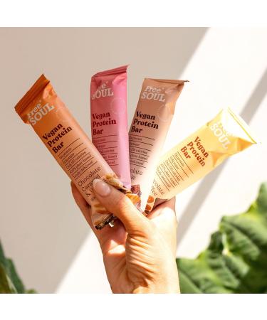 Free Soul Vegan Protein Bar | Plant Based Chocolate | High Protein Dairy Free | Low Sugar Low Carb | Sucralose Free Palm Oil Free | 12 Count Variety Box - Buy Online on GoSupps.com