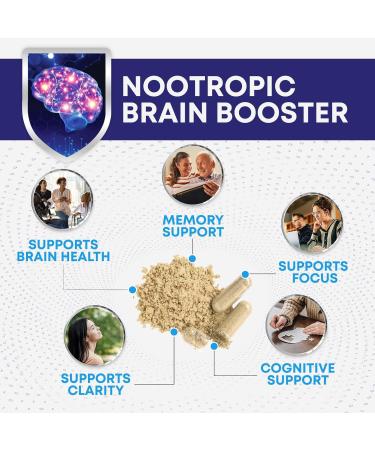 Brain Memory Supplement Pills - 3X Strength Nootropics for Concentration Clarity & Focus Support - Brain Health Cognitive Vitamins with Bacopa Phosphatidylserine & DMAE Brain Booster - 120 Capsules 120 Count (Pack of 1) - Buy Online on GoSupps.com