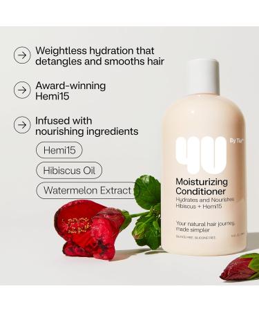 4U by Tia Moisturizing Conditioner for Curly Hair - Frizz Control Formula with Hemi15 & Hibiscus for Coily & Kinky Hair (13 fl oz - Buy Online on GoSupps.com