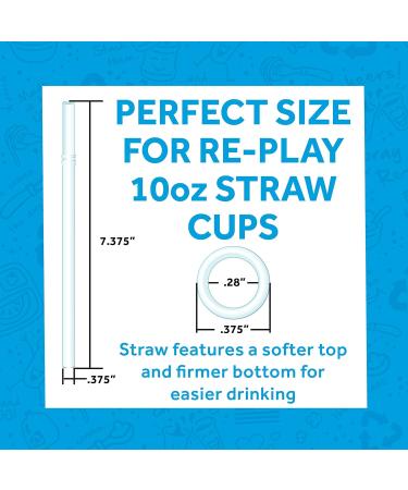 Re Play Made in USA 2 Pack Straw Cups for Toddlers, 10 Oz