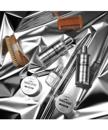 Men's Sandalwood Beard Grooming Kit - 11pc Essential Gift Set for Him | Beard Care Growth Oil & Trimming Tools - Buy Online on GoSupps.com