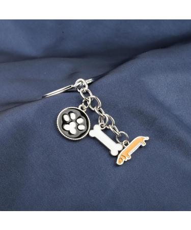 Ensianth Dog Keychain - Perfect Gift for Dog Lovers | Puppy Paw Print Keyring for Dog Owners | Ideal for Moms & Dads - Buy Online on GoSupps.com