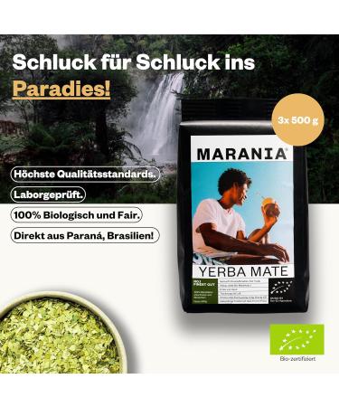Marania Yerba Mate Tea Bio 1500g - Finest Cut 100% Matebl tter | Best Seller 2020/21/22 | Premium Mattene Mate Tea - Buy Online on GoSupps.com