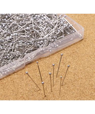 Shapenty 26mm Stainless Steel Dressmaker Straight Quilting Pins - 1200PCS Silver Ball Head Pins for Sewing, Craft, Jewelry Making - Buy Online on GoSupps.com