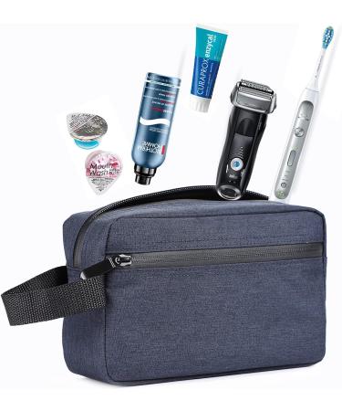 Toiletry Bag for Men Etercycle Portable Travel Wash Bag Waterproof Toiletries Cosmetic Organizer Bag Gym Shaving Shower Bathroom Bag Dopp Kit Make Up Bag with Handle (Deep Blue) - Buy Online on GoSupps.com