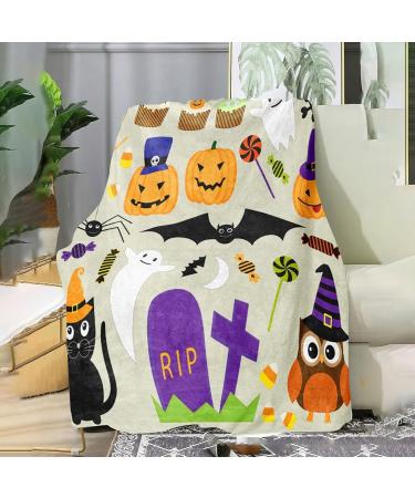 RPPORM Halloween Fleece Blanket - Soft Fluffy Throw for Bed Car & Office | Perfect for Men Women & Kids - Buy Online on GoSupps.com