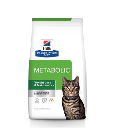 Hill's Prescription Diet Metabolic Weight Management Dry Cat Food 4 Pound (Pack of 1)