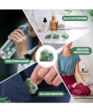 Puraja Aventurin Gemstone Set | Natural Premium Raw Stones | Healing & Chakra Crystals | 1000g Versatile Water Stones - Buy Online on GoSupps.com