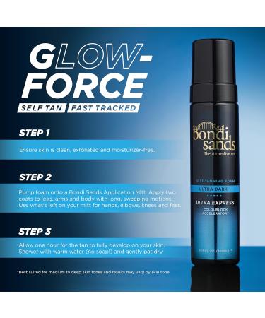 Bondi Sands Express Self Tanning Foam, Lightweight, Fragrance Free Self-Tanner for an Even, Streak-Free Tan, 6.76 fl oz Ultra Express - Buy Online on GoSupps.com