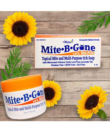 Mite-B-Gone 10% Sulfur Cream & Itch Soap Bundle - Insect Bite & Acne Relief - Buy Online on GoSupps.com