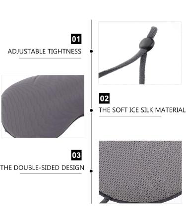 Double Sided Eye Mask - Travel Ice Silk Adjustable Grey & Pink | Comfortable Sleep & Relaxation - Buy Online on GoSupps.com