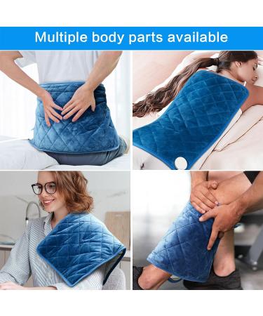 UTK Ultra-Comfort Infrared Weighted Heating Pad - 2.2lbs Jade Stone Filled Electric Heat Pad for Pain Relief - 12x24 Ultra-Soft Velvet - 6 Heat Settings - Auto Shut Off - Back, Neck, Shoulders - Buy Online on GoSupps.com