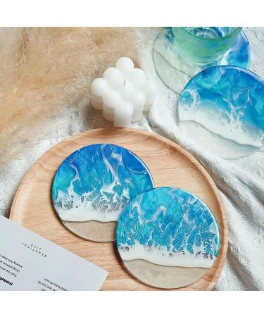 Thickened Coaster & Candle Holder Resin Molds - 4pc Set for DIY Epoxy Resin Casting and Home Decor - Buy Online on GoSupps.com