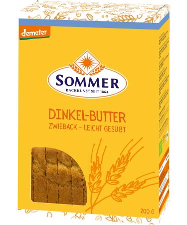 Sommer & Co. Organic Demeter Spelt Butter Rusk (1 x 200 gr) - Buy Online on GoSupps.com
