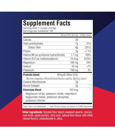 DietWorks Booster Daily Companion Drink Mix with 6g Prebiotic Fiber Probiotics Collagen & Creatine Supports Gut Health Hydration Energy & Wellness Lemon Lime Flavor 30 Servings - Buy Online on GoSupps.com