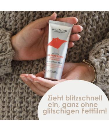 Jean & Len Vegan Hand Cream for Dry Hands - Moisturizing Care Formula 75ml - Buy Online on GoSupps.com