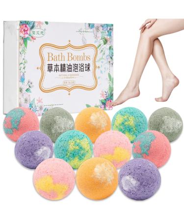 Bathing moments set for woman gift bath gift set shower bombs 15gx12 bath balls with natural ingredients bath bombs gift set bath pearls bubble baths for women girlfriend bath additive birthday