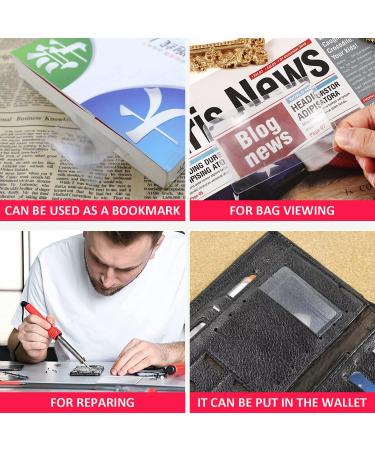 Taianji 10-Piece Credit Card Size Fresnel Magnifier Ideal for Seniors & Osteo Reading | Portable Reading Aid for Books & Newspapers (8.5 x 5.5 cm) - Buy Online on GoSupps.com