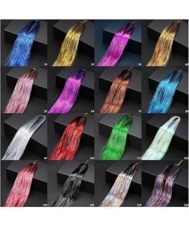 Feather Hair Extension Synthetic long Hair Tinsel 20 Strands Fairy Hair Hair Extensions 22 inch 16 Colors crochet hair extension set (Color : 7 Size : 22inch-55cm) 22inch-55cm 7 - Buy Online on GoSupps.com