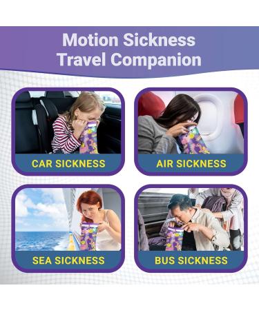 Kids Vomit Bags - Disposable 5 Pack with Cute Dinosaur Print | Leak Proof Self Sealing Emesis Bags for Motion Sickness | Ideal for Travel | Individually Wrapped - Buy Online on GoSupps.com