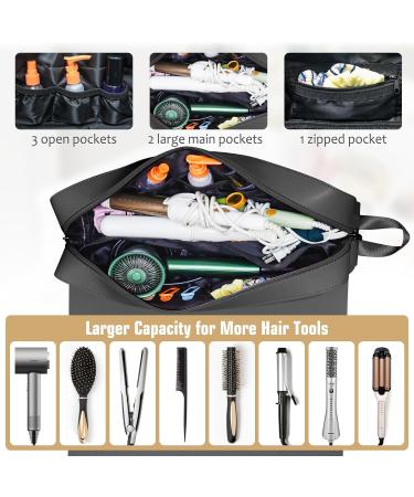 2-in-1 Hair Tools Travel Bag with Silicone Mat - Upgraded Large Capacity for Curling Iron & Hair Tools - Essential Travel Accessories for Men & Women - Buy Online on GoSupps.com