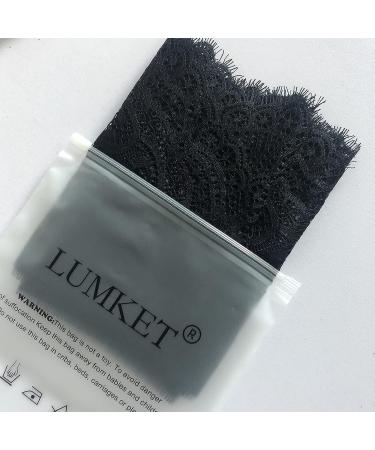 Lace Realm Replaceable LUMKET Black Eyelash Lace Fabric 7x120 - Floral Lace Trim for Sewing & Crafts (640 Black) - Buy Online on GoSupps.com
