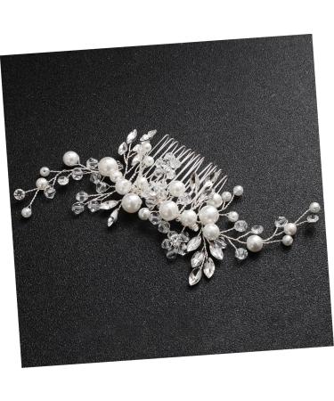 DOITOOL 1pc Pearl Comb Combs for Women Bridal Combs Womens Hair Clips Hair Comb Bridal Side Combs Rhinestone Hair Clip Pearl Hair Clip Alloy Hair Accessories The Flowers Bride - Buy Online on GoSupps.com
