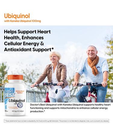 Buy Doctor's Best Ubiquinol 100 mg - 60 Softgels | Premium CoQ10 Supplement - Buy Online on GoSupps.com