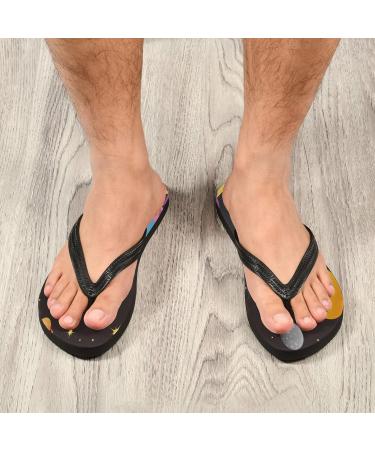 Shop Mnsruu Alien Spaceship Universe Flip Flops - Stylish Sandals & Home Slippers for Men & Women | X-Small Multicolored Perfect for Travel Spa & Bedroom - Buy Online on GoSupps.com