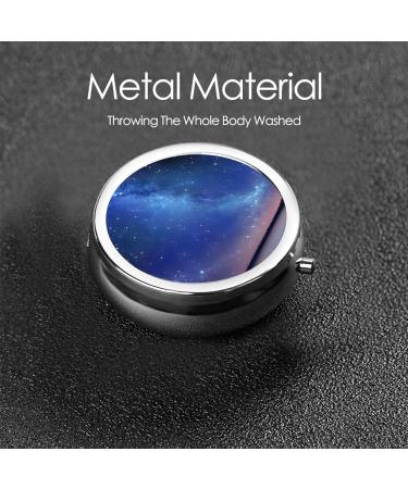 Shop Northern Lights Mini Round Pill Box - 3 Compartment Travel Organizer for Medicines | Portable Pill Case for Home Office & On-the-Go - Buy Online on GoSupps.com