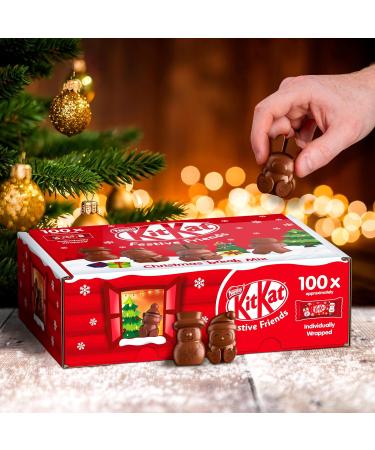Nestle Kit Kat Christmas Friends 100 Assorted Milk Chocolate Christmas Figures Bulk Chocolate Box 820 g - Buy Online on GoSupps.com