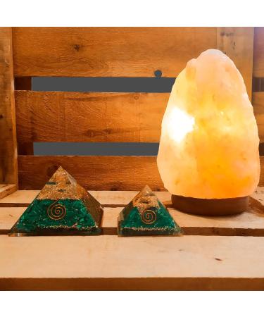 Lamare Orgonite Pyramid with Malachite | Energy Compensation & Protection | Calm Well-Being Balance | Positive Energy Flow - 2 (51 mm) - Buy Online on GoSupps.com