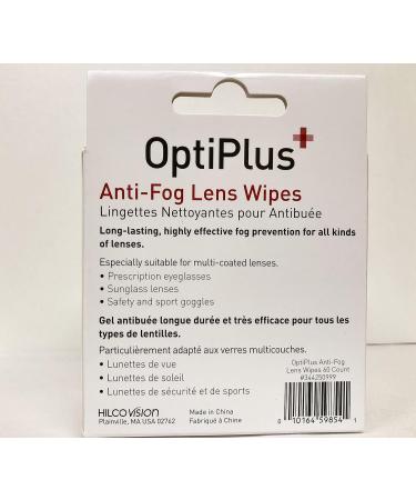 Anti-Fog Spectacles Lens Wipes OPTIPLUS Box of 60 Wipes - Buy Online on GoSupps.com