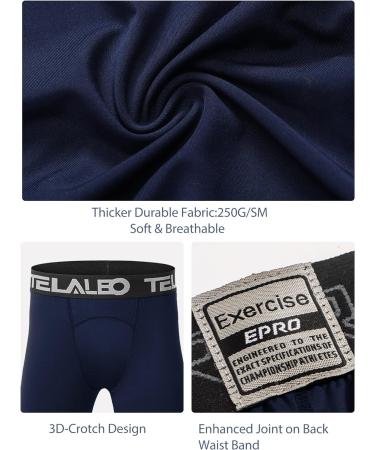 TELALEO Boys' Youth Compression Leggings 3 Pack - Running, Hockey, Basketball Base Layer - Buy Online on GoSupps.com