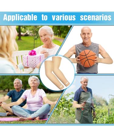 4 Pairs Thin Skin Protective Arm Sleeves - Elderly Skin Protector for Bruises and Sun Exposure - Breathable Compression Sleeves for Men and Women - Buy Online on GoSupps.com