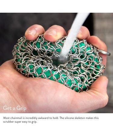 Greater Goods Chainmail Scrubber - Easy, Seasoning-Safe Cast Iron Cleaning | Dishwasher Safe | St. Louis Designed - Buy Online on GoSupps.com