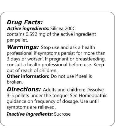 Buy Silicea 200C Homeopathic Remedy - 270 Pellets | Fast International Shipping - Buy Online on GoSupps.com