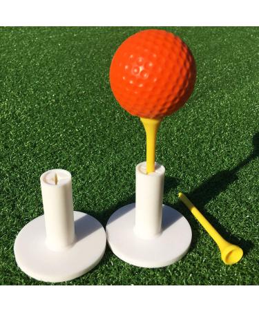 SkyLife Golf Rubber Tee Holder Set 2inch 2 Count for Driving Range Golf Practice Mat (2in 2count)