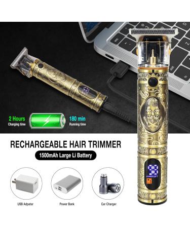 Beard Trimmer Professional Hair Clippers Men Electric Cordless Hair Trimmer with LCD Screen & Sharp Blades Rechargeable Clippers for Men Haircut Body Grooming Kit - Buy Online on GoSupps.com