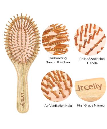 3PCS Bamboo Hair Brush Set for Women & Men - Natural Wooden Combs for Detangling Wet/Dry Curly & Straight Hair - Buy Online on GoSupps.com