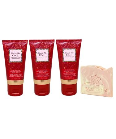 Bath & Body Works You're The One 3 Piece Mini Body Cream Bundle with a Himalayan Salts Springs Sample Soap - Travel Size