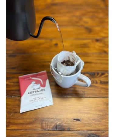 CuppaJoe Coffee Roasters Single Serve Pour Over Brazil Seven Falls Medium Roast Ground Coffee Filter Packs 8 x 18g - Buy Online on GoSupps.com