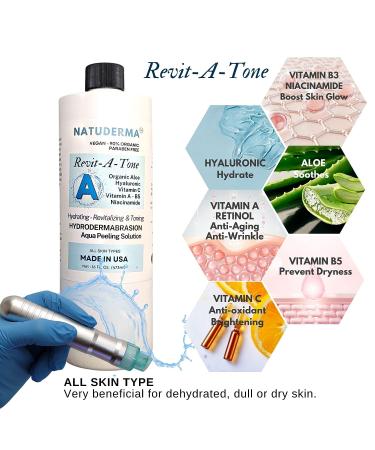 Natuderma Hydrodermabrasion Solution - Aqua Peeling Serum - Set of 3 (16 oz each) - MADE IN USA - Buy Online on GoSupps.com