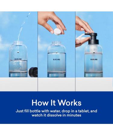 BLUELAND Hand Soap Starter Set 1 Refillable Glass Foaming Hand Soap Dispenser in Slate with 4 Refill Tablets Variety Scents 4 x 9 Fl oz Slate Starter Set | Variety - Buy Online on GoSupps.com