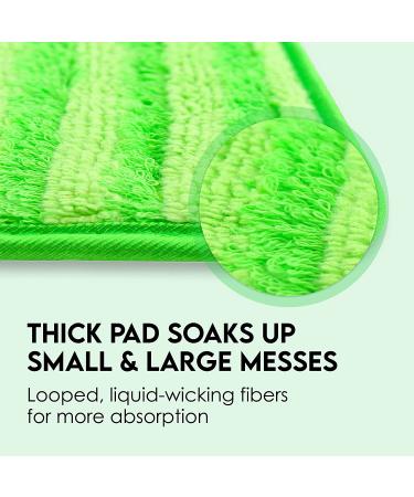 Microfiber Mop Pads 4 Pack - Reusable Washable Cloth Replacement Heads - Fits Bona, Bruce, Rubbermaid, Libman + More - 18 Inch - Wet, Dry, Dust, Spray - Velcro Attachment - Best Thick Cleaning Refill - Buy Online on GoSupps.com