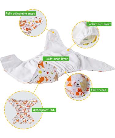Colo Reusable Diapers | Eco-Friendly Washable Cloth Diaper Set with Bamboo Inserts | Adjustable Fabric Diapers for Foxes & Rabbits - Buy Online on GoSupps.com