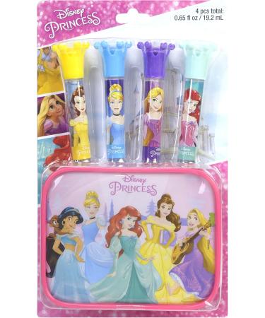 Markwins Lip Gloss Set and Princess Pouch - Makeup Kit for Girls with 4 Lip Glosses and a Pouch with Your Favorite Princesses - Toys and Gifts for Girls - Buy Online on GoSupps.com
