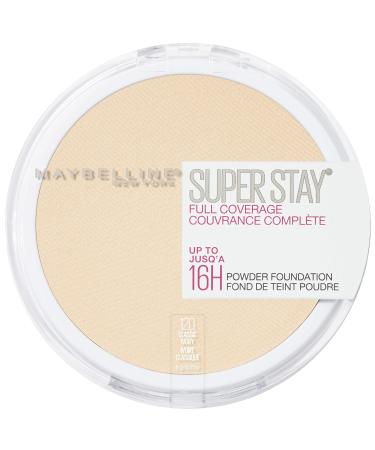 Maybelline Super Stay Full Coverage Powder Foundation Makeup, Up to 16 Hour Wear, Soft, Creamy Matte Foundation, Classic Ivory, 1 Count 120 CLASSIC IVORY