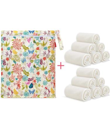 Damero 5 Layer Bamboo Fiber Diaper Inserts - 12 Reusable Baby Diapers + Wetbag | Eco-Friendly 13-Piece Set - Buy Online on GoSupps.com